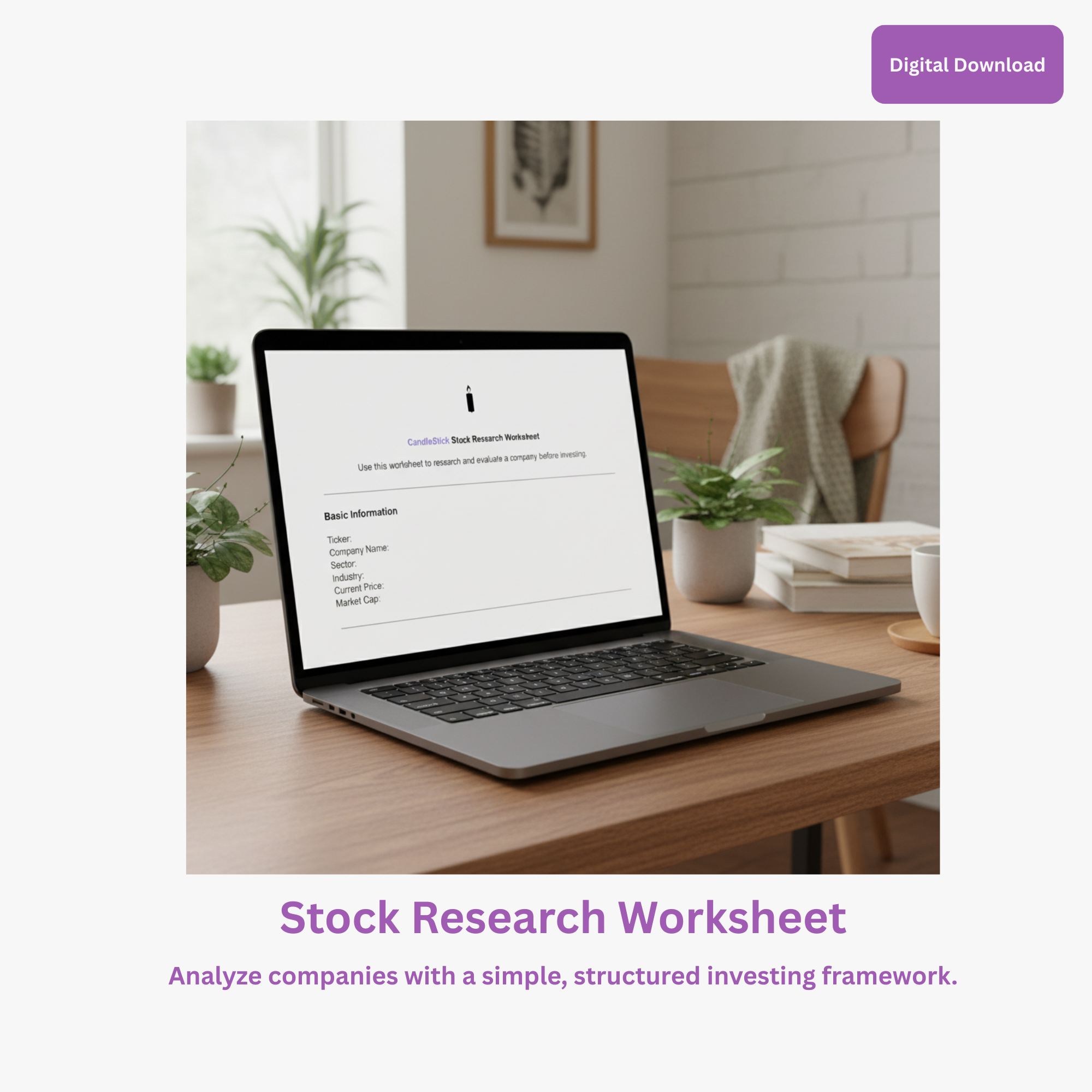 CandleStick Stock Research Worksheet